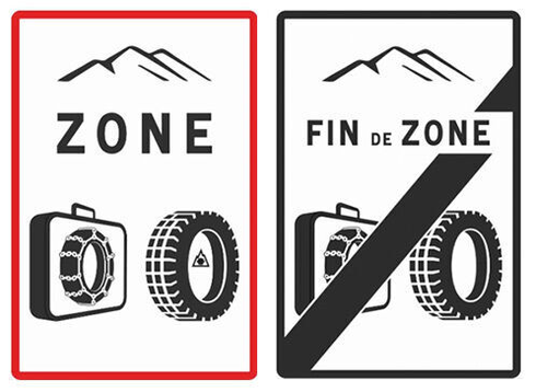 Nouveaux panneaux de signalisation - équipement hiver - Image © Ministère de l'Intérieur