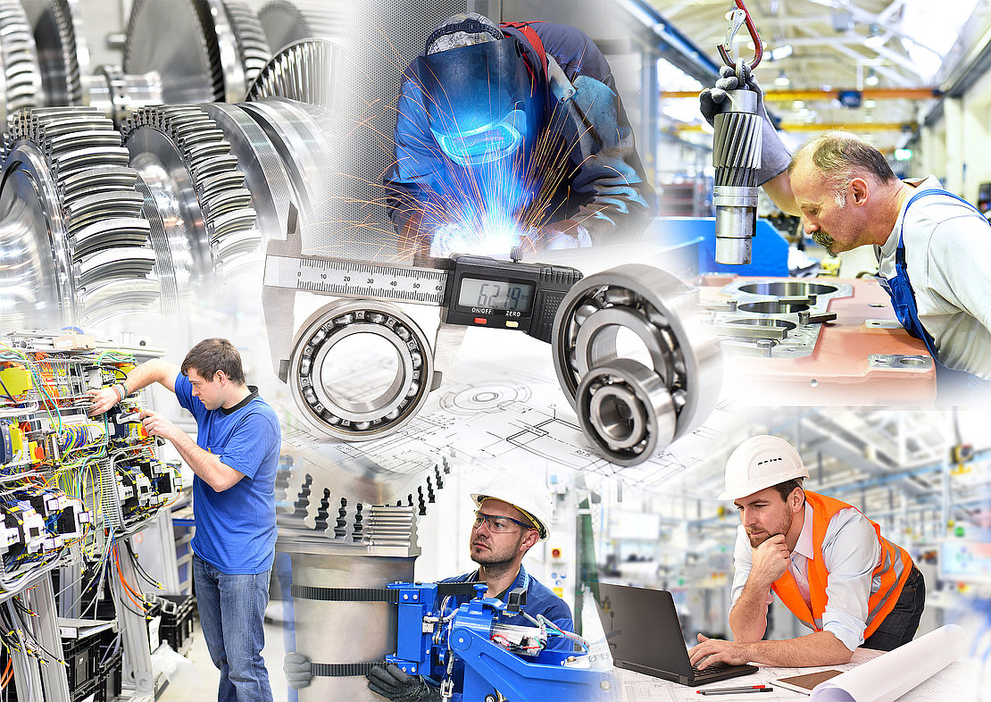 engineering - Made in Germany - // Maschinenbau in der Industrie - Produktion und Arbeiter
