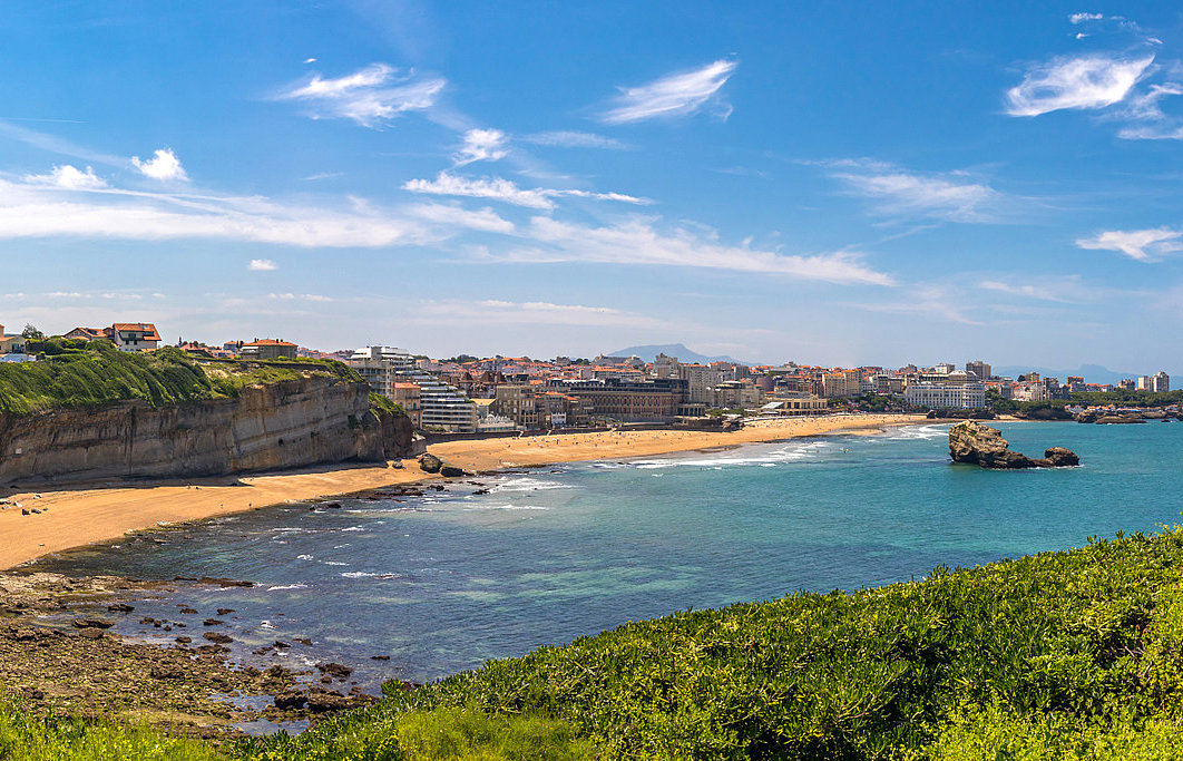Bay of Biarritz on a summer day