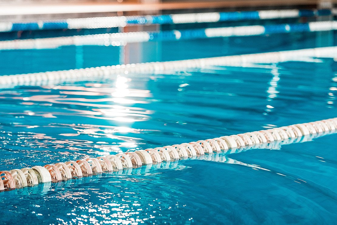 lanes of a competition swimming pool