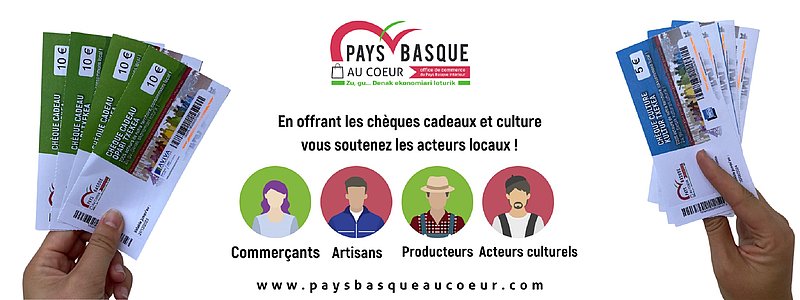 Les chèques cadeau/culture de Pays Basque Au Cœur