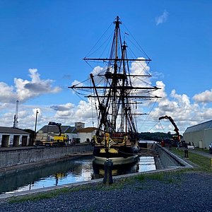 La frégate L'Hermione est la réplique d’un trois-mâts du 18ème siècle - Photo © MBP