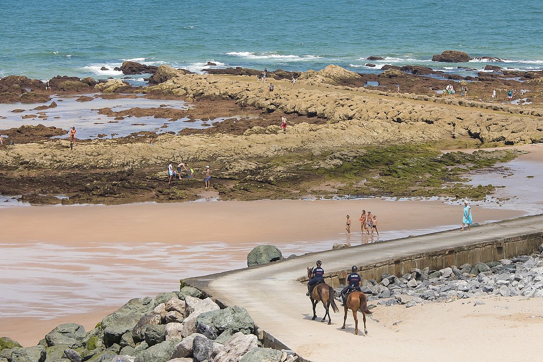 Le champ d’action de la brigade équestre : Les plages du sud (Côte des Basques, Marbella et Milady), les lacets et espaces environnants ainsi que les lacs Mouriscot et Marion et leurs chemins forestiers @ Emmy MARTENS