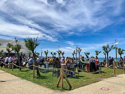 Les terrasses ont fait le plein à la Chambre d'Amour à Anglet. © AP