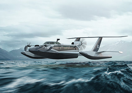 Une vision du Aquas 8, bateau volant transportant 8 passagers © DR